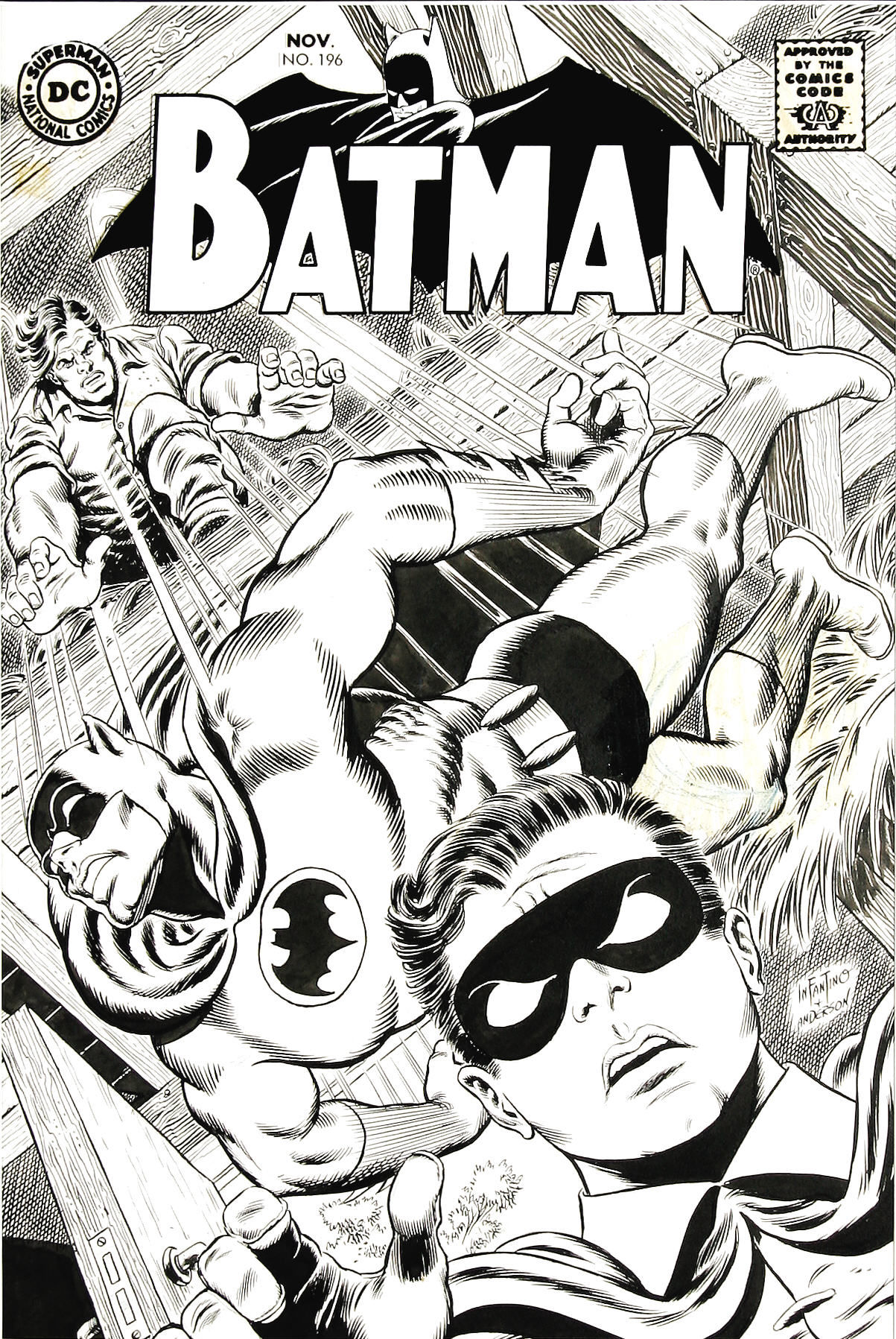 Cover Art for Batman #196 by Carmine Infantino and Murphy Anderson Sold For: $59,750