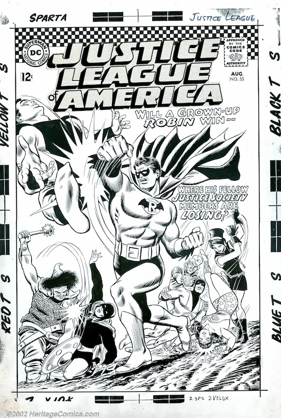 Original Cover Art for Justice League of America #55 by Carmine Infantino Sold for: $17,825