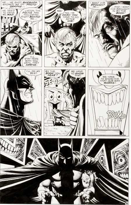 Original Art for Batman: The Killing Joke, Page 38 by Brian Bolland Sold for $47,800