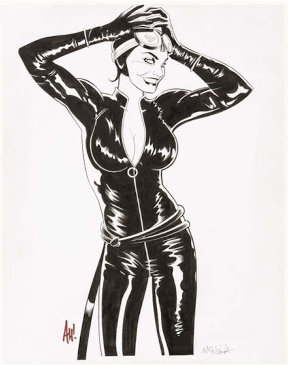 Catwoman Illustration by Adam Hughes sold for $600. Click here to get your original art appraised.
