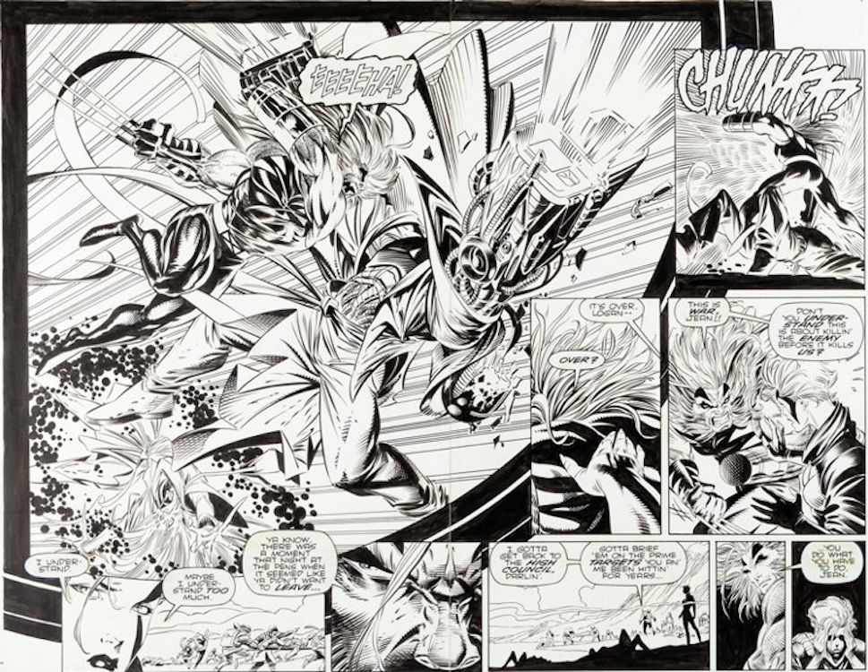 Weapon X #2 Page 7-8 by Adam Kubert sold for $4,080. Click here to get your original art appraised.