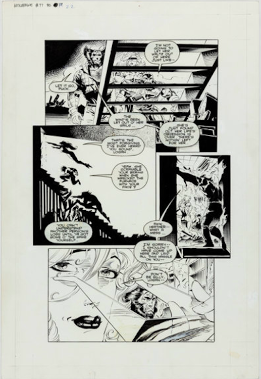 Wolverine #77 Page 16 by Adam Kubert sold for $480. Click here to get your original art appraised.