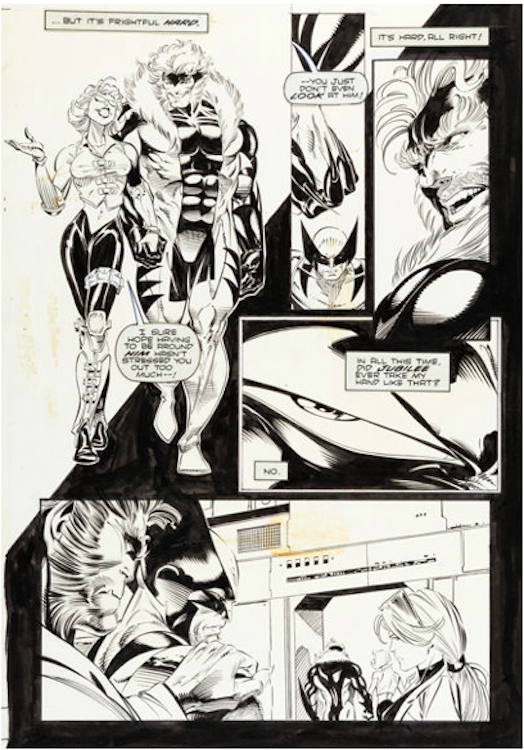 Wolverine #92 Page 7 by Adam Kubert sold for $1,200. Click here to get your original art appraised.