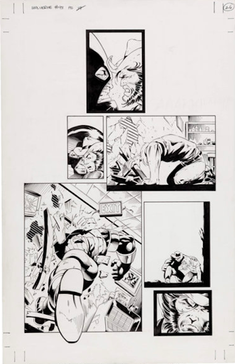 Wolverine #93 Page 19 by Adam Kubert sold for $260. Click here to get your original art appraised.