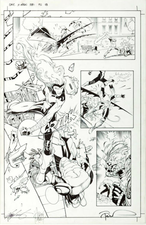 The X-Men #381 Page 18 by Adam Kubert sold for $430. Click here to get your original art appraised.