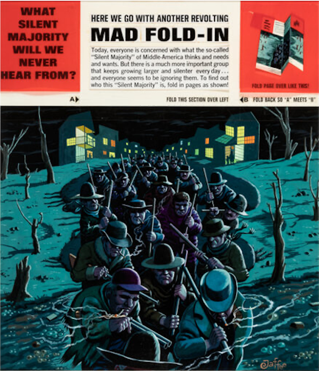 MAD #137 Inside Back Cover Fold-In by Al Jaffee sold for $4,080. Click here to get your original art appraised.