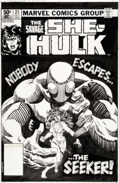 The Savage She-Hulk #21 Cover Art by Al Milgrom sold for $9,000. Click here to get your original art appraised.