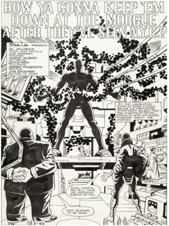 Spectacular Spider-Man #94 Splash Page 1 by Al Milgrom sold for $9,000. Click here to get your original art appraised.