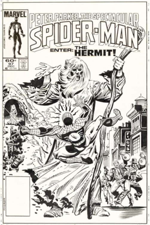 Spectacular Spider-Man #97 Cover Art by Al Milgrom sold for $18,000. Click here to get your original art appraised.