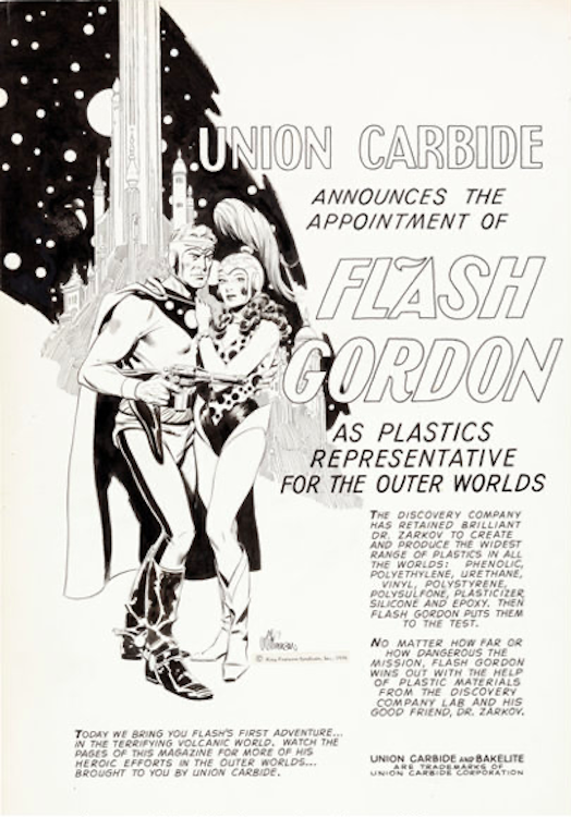 Union Carbride Magazine Ad by Al Williams sold for $17,925. Click here to get your original art appraised.