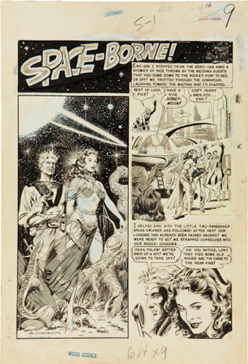 Weird Science #16 Page 1 by Al Williamson sold for $14,340. Click here to get your original art appraised.