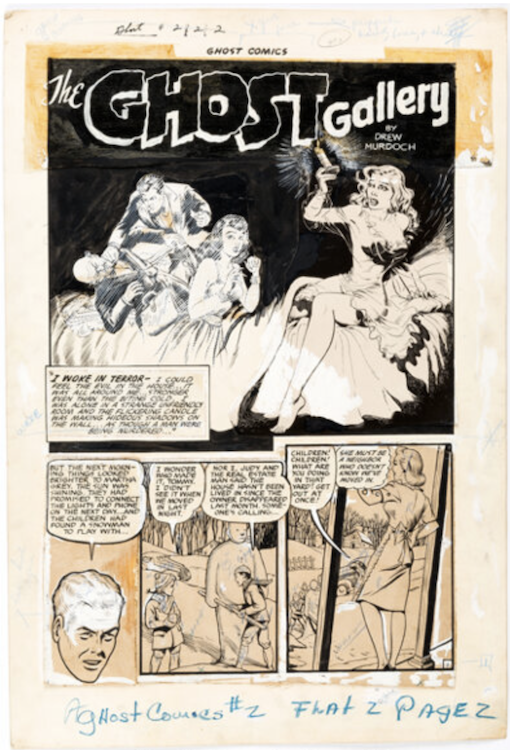 Ghost Comics #2 Page 1 by Alex Blum sold for $6,300. Click here to get your original art appraised.