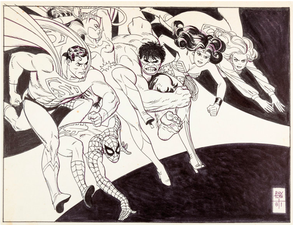 DC & Marvel Underoos Illustration by Alex Toth sold for $6,570. Click here to get your original art appraised.