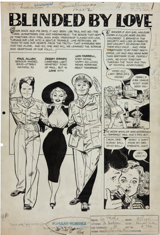 Popular Romance #22 10-Page Story by Alex Toth sold for $7,170. Click here to get your original art appraised.