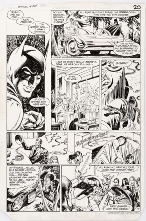 Batman #385 Partial 3-Page Story by Alfredo Alcala sold for $2,030. Click here to get your original art appraised.