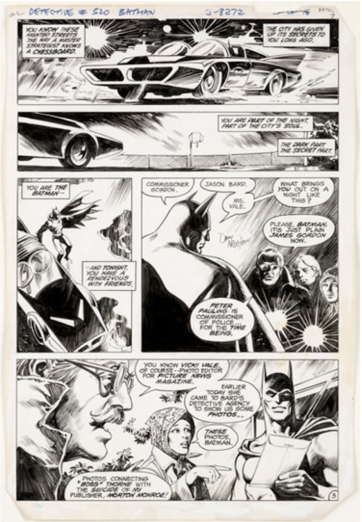 Detective Comics #520 Page 5 by Alfredo Alcala sold for $2,280. Click here to get your original art appraised.