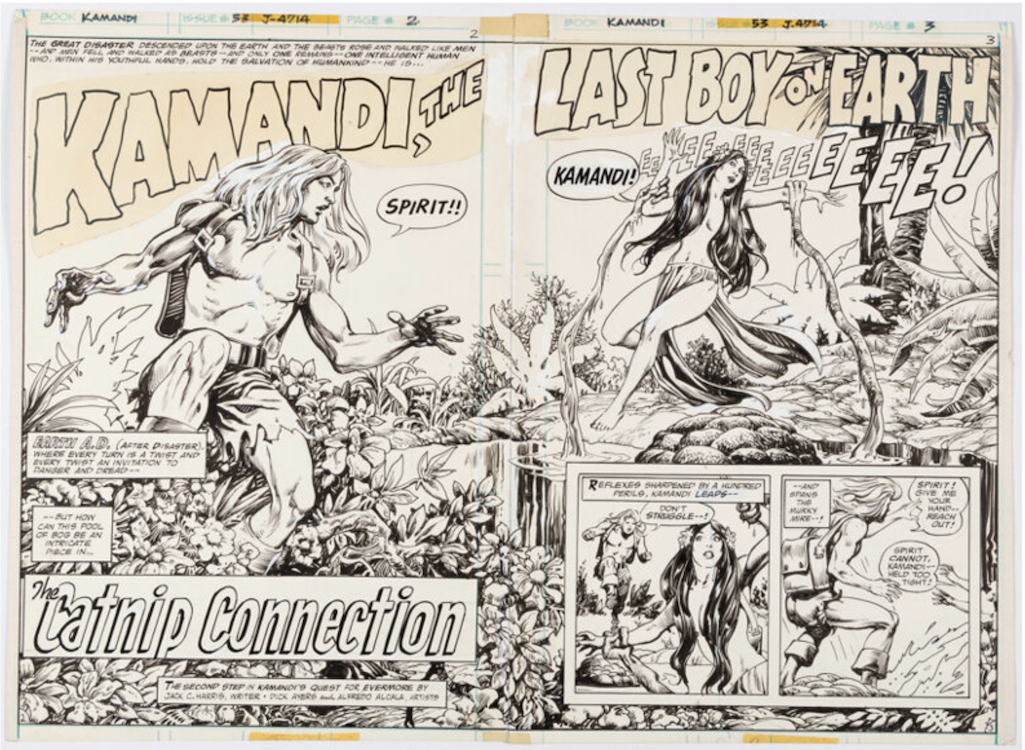 Kamandi #53 Splash Page 2-3 by Alfredo Alcala sold for $2,280. Click here to get your original art appraised.