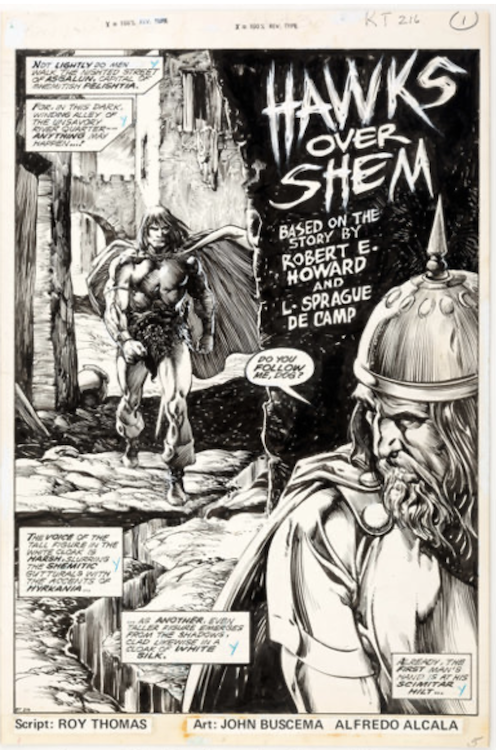 The Savage Sword of Conan #36 Splash Page 1 by Alfredo Alcala sold for $7,200. Click here to get your original art appraised.