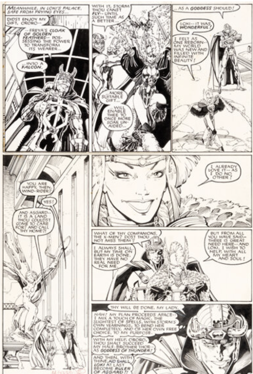 X-Men Annual #9 Page 16 by Arthur Adams sold for $13,200. Click here to get your original art appraised.