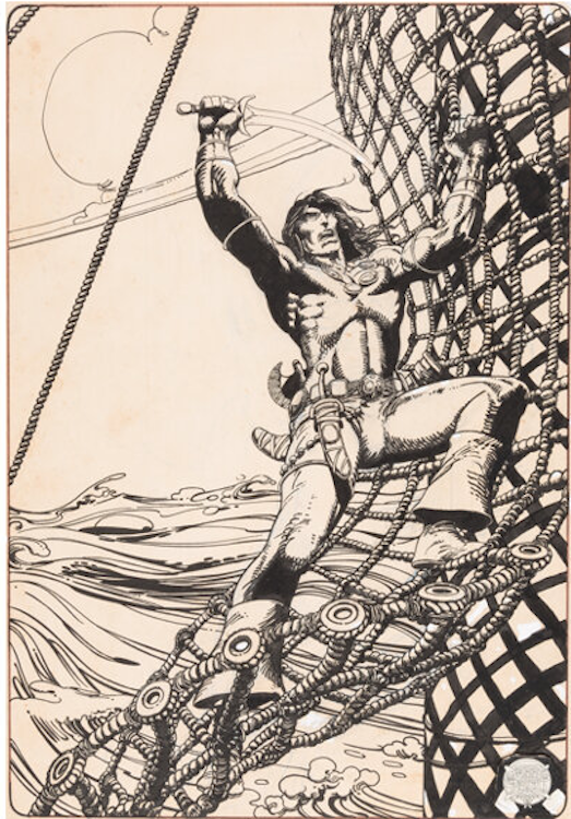 Conan the Barbarian Buccaneer Illustration by Barry Windsor Smith sold for $26,400. Click here to get your original art appraised.