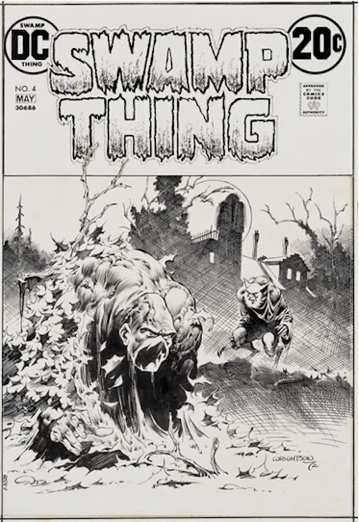 Swamp Thing #4 Cover Art by Bernie Wrightson sold for $66,000. Click here to get your original art appraised.
