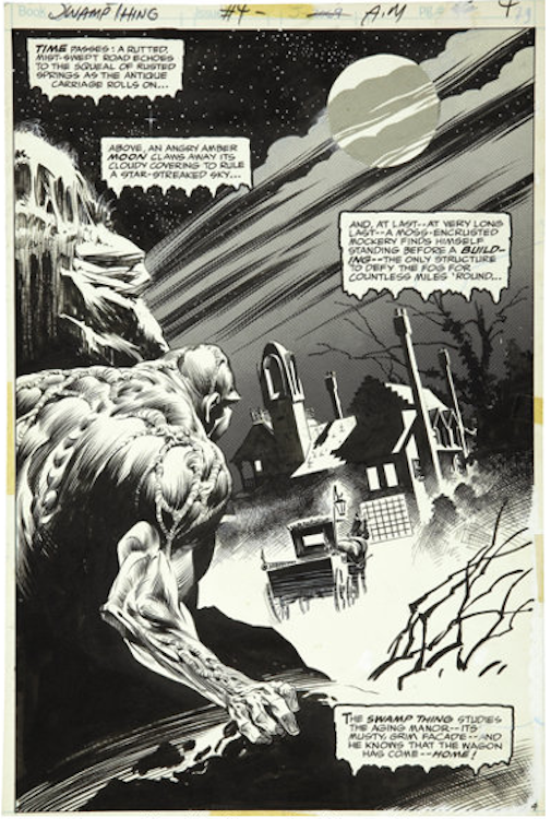 Swamp Thing #4 Page 4 by Bernie Wrightson sold for $25,100. Click here to get your original art appraised.