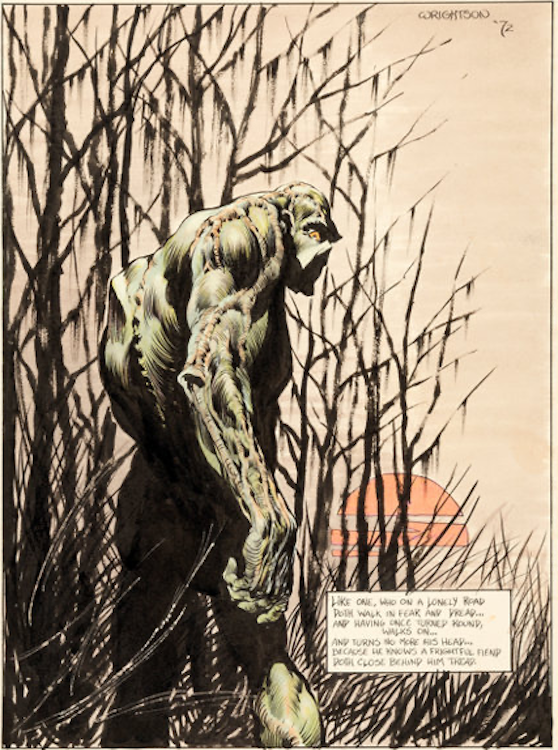 Swamp Thing Illustration by Bernie Wrightson sold for $28,680. Click here to get your original art appraised.