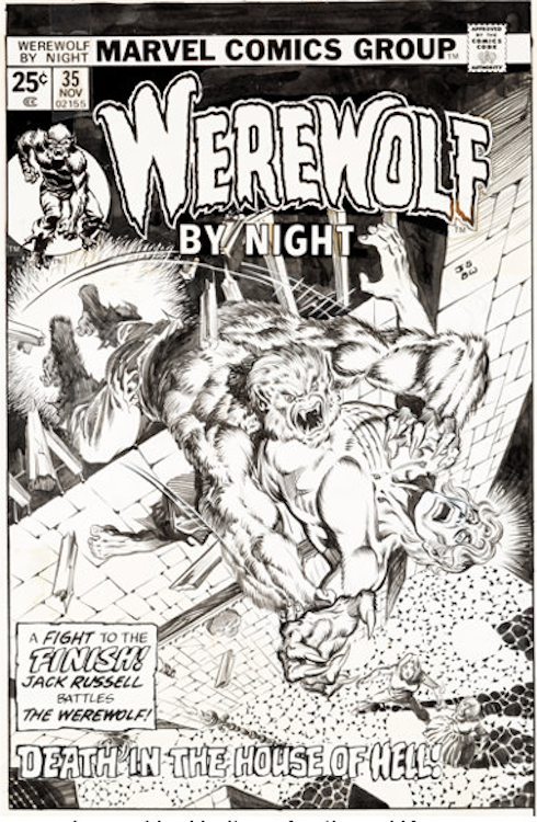 Werewolf By Night #35 Cover Art by Bernie Wrightson sold for $21,000. Click here to get your original art appraised.