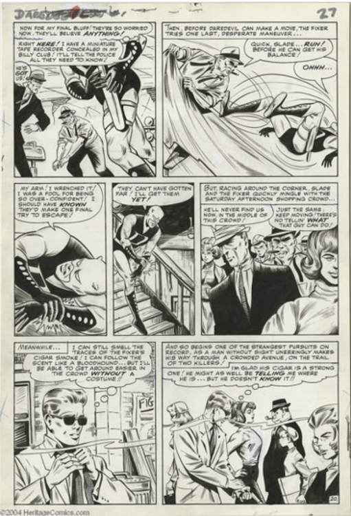 Daredevil #1 Page 20 by Bill Everett sold for $10,350. Click here to get your original art appraised.