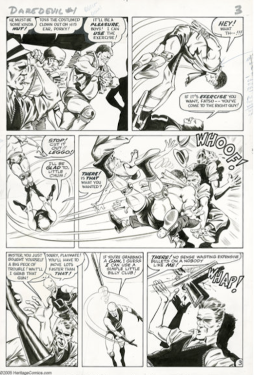 Daredevil #1 Page 3 by Bill Everett sold for $11,500. Click here to get your original art appraised.