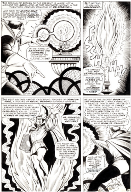 Strange Tales #150 Page 6 by Bill Everett sold for $8,365. Click here to get your original art appraised.