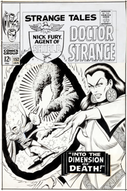 Strange Tales #152 Cover Art by Bill Everett sold for $71,700. Click here to get your original art appraised.