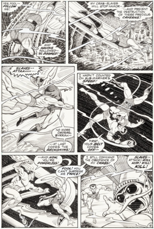The Sub-Mariner #51 Page 16 by Bill Everett sold for $7,170. Click here to get your original art appraised.