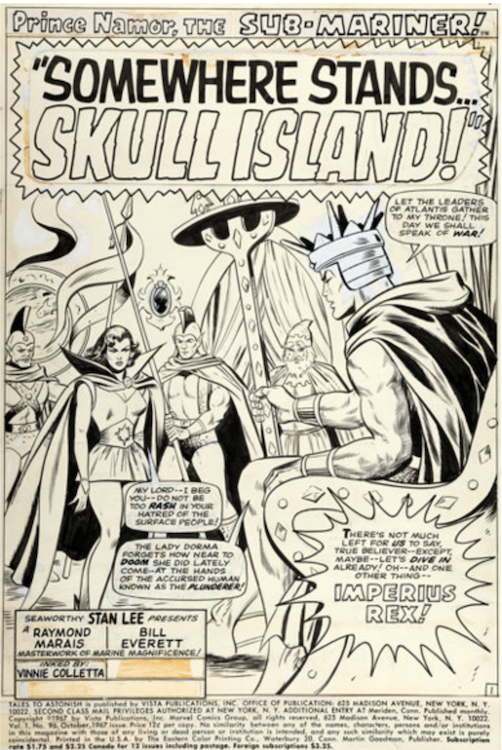 Tales to Astonish #96 Splash Page 1 by Bill Everett sold for $15,600. Click here to get your original art appraised.