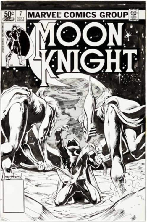 Moon Knight #7 Cover Art by Bill Sienkiewicz sold for $16,800. Click here to get your original art appraised.