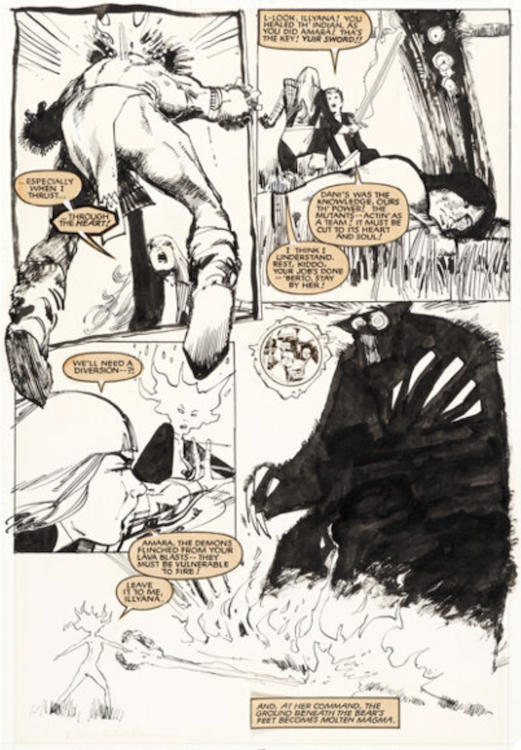 New Mutants #20 Page 18 by Bill Sienkiewicz sold for $38,400. Click here to get your original art appraised.