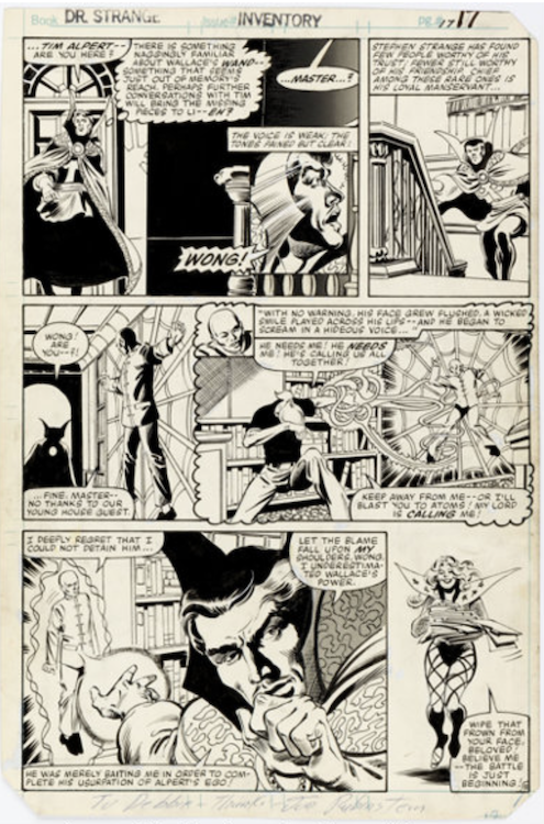 Doctor Strange #54 Page 17 by Brent Anderson sold for $550. Click here to get your original art appraised.