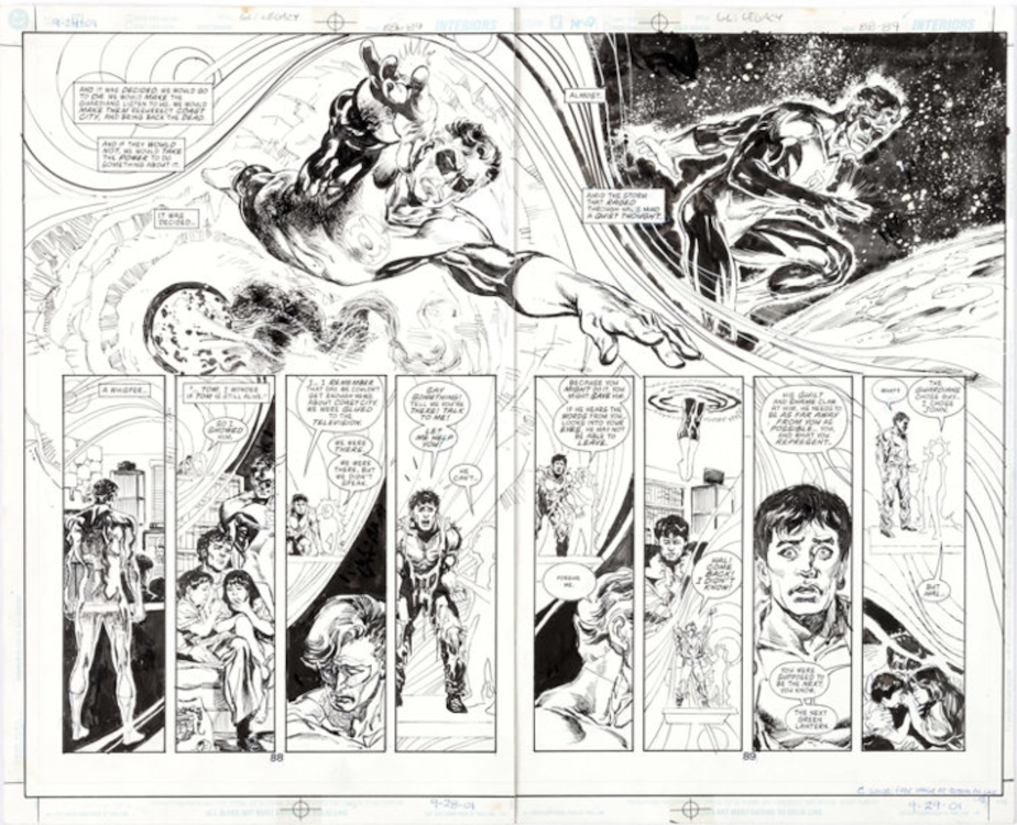 Green Lantern: The Last Will and Testament of Hal Jordan by Brent Anderson Page 88-89 sold for $1,195. Click here to get your original art appraised.