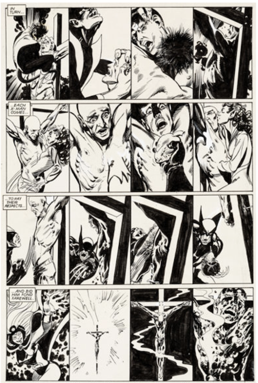 Marvel Graphic Novel #5 X-Men: God Loves, Man Kills Page 32 by Brent Anderson sold for $3,120. Click here to get your original art appraised.