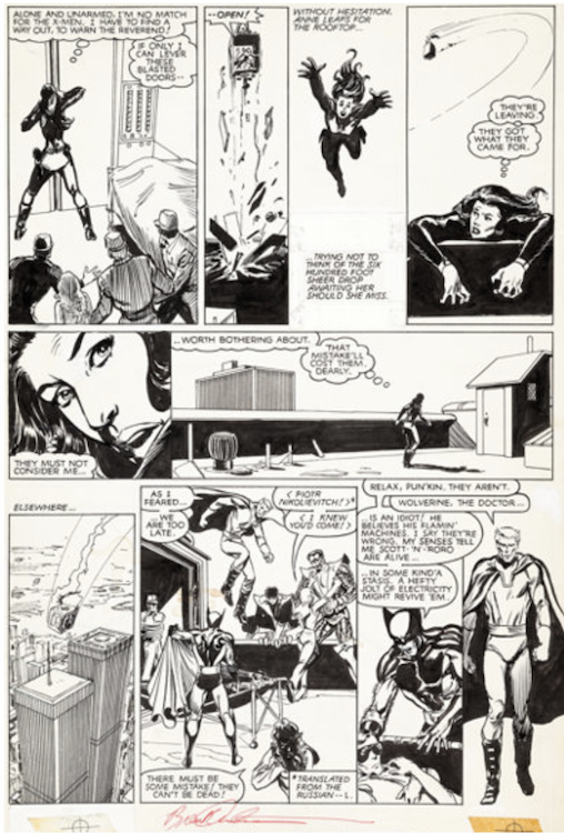 Marvel Graphic Novel #5 X-Men: God Loves, Man Kills Page 46 by Brent Anderson sold for $2,040. Click here to get your original art appraised.