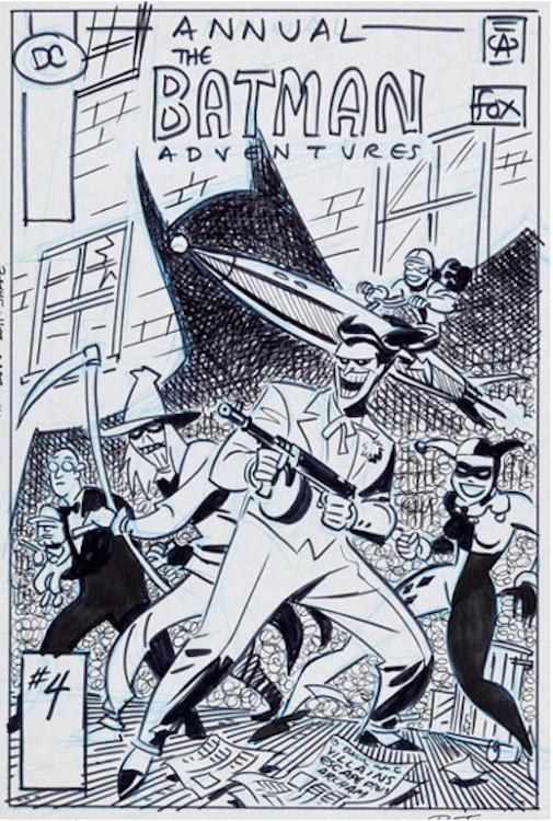 Batman Adventures Annual #4 Unused Cover Art by Bruce Timm sold for $1,670. Click here to get your original art appraised.