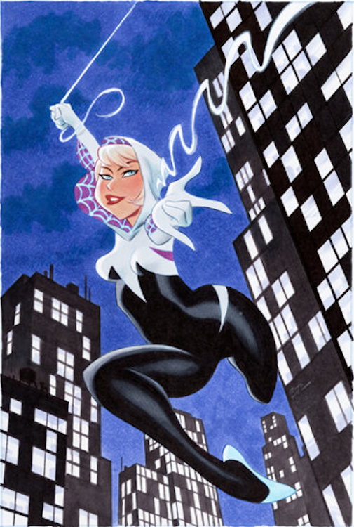 Spider-Gwen #1 Variant Cover by Bruce Timm sold for $3,360. Click here to get your original art appraised.
