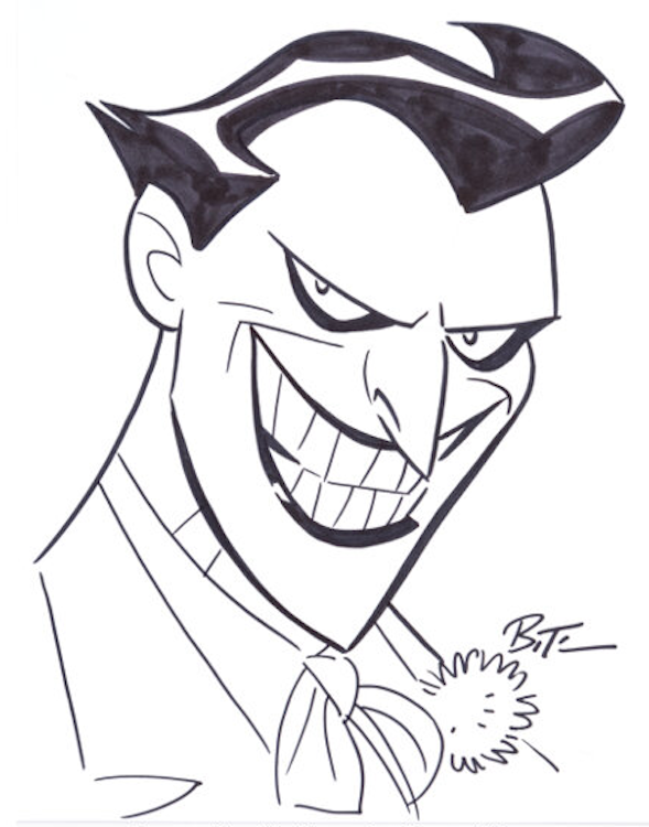 The Joker Sketch by Bruce Timm sold for $1,560. Click here to get your original art appraised.