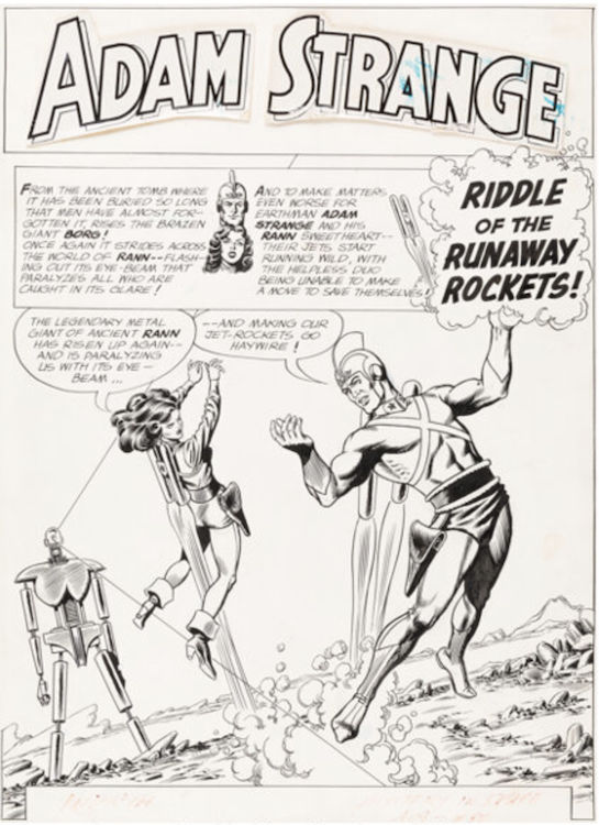 Mystery in Space #85 Splash Page 1 by Carmine Infantino sold for $20,400. Click here to get your original art appraised.