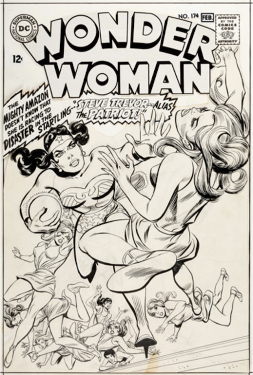 Wonder Woman #174 Cover Art by Carmine Infantino sold for $40,630. Click here to get your original art appraised.