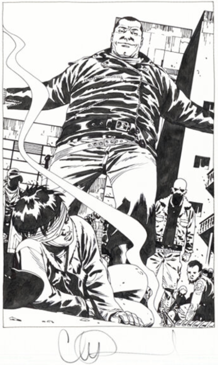 The Walking Dead #104 Splash Page 22 by Charlie Adlard sold for $3,840. Click here to get your original art appraised.