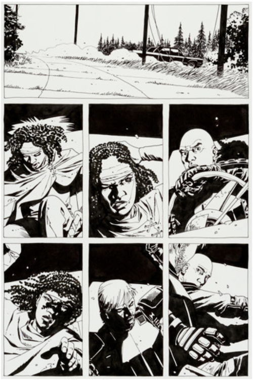 The Walking Dead #26 Page 11 by Charlie Adlard sold for $840. Click here to get your original art appraised.