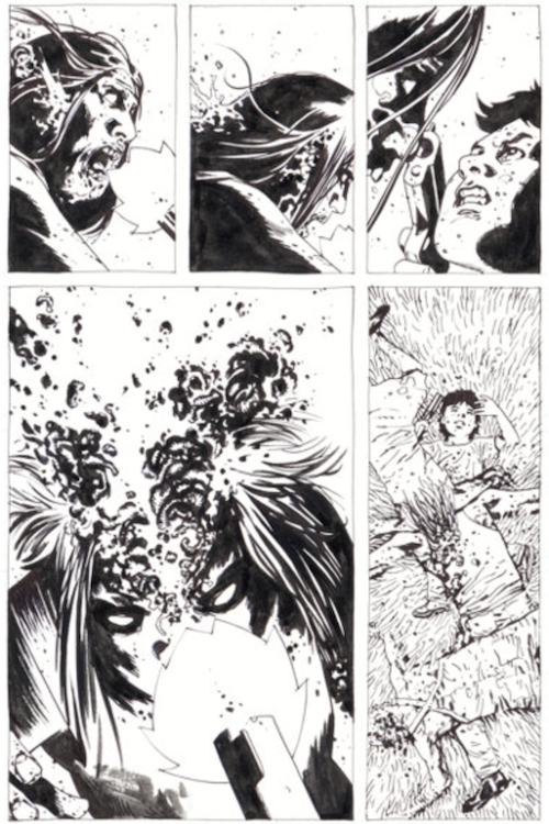 The Walking Dead #50 Page 12 by Charlie Adlard sold for $1,260. Click here to get your original art appraised.