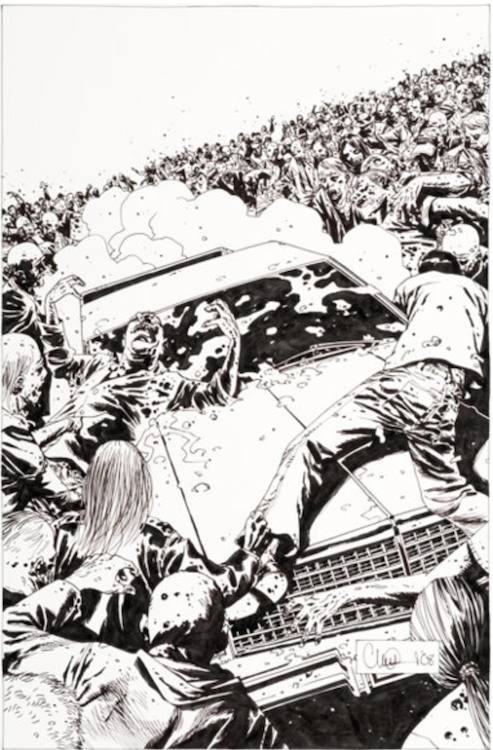 The Walking Dead #59 Cover Art by Charlie Adlard sold for $15,535. Click here to get your original art appraised.