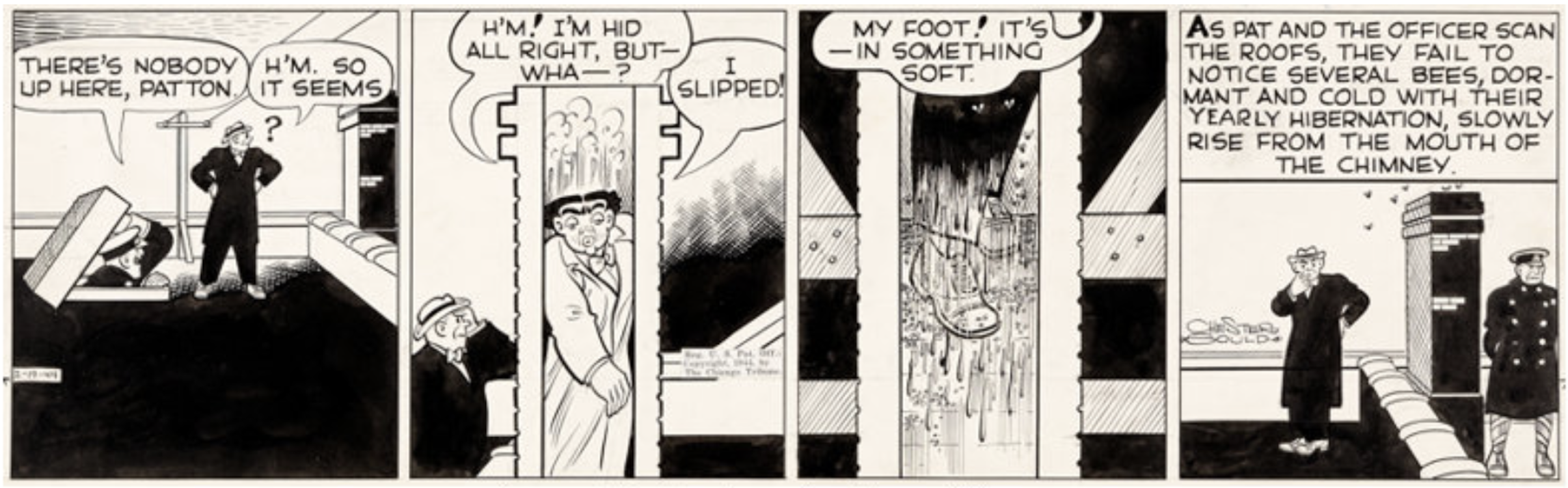 Dick Tracy Daily Comic Strip 1-19-44 by Chester Gould sold for $6,600. Click here to get your original art appraised.